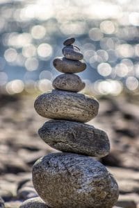 rocks stacked on one another