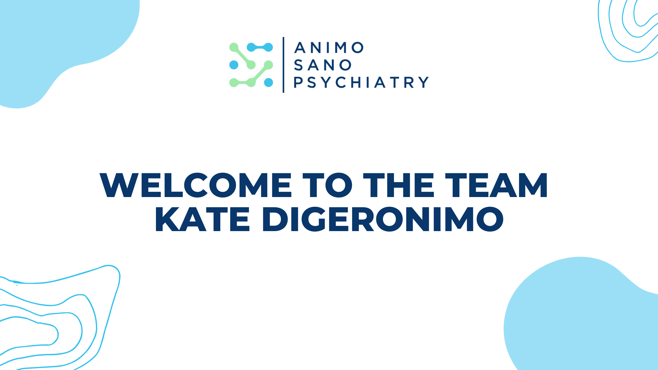 welcome blog post for Kate Digeronimo, PA-C