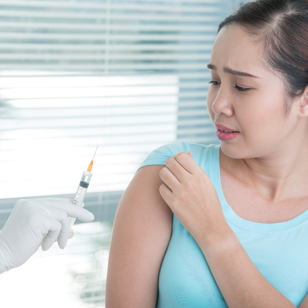 Long-Acting Injectables For Schizophrenia and Bipolar Disorder 2 A woman afraid of syringe / injection