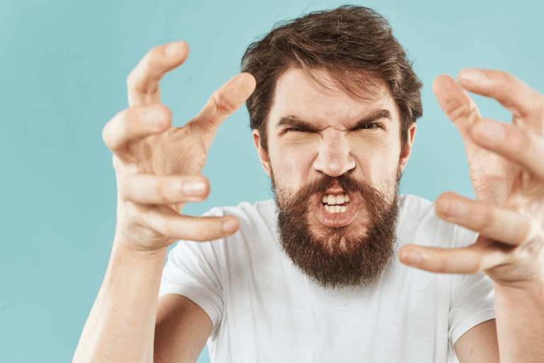 Angry man losing control and yelling, showing impulsivity and emotional outbursts.