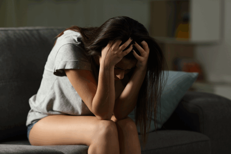 a woman experiencing anxiety and depression