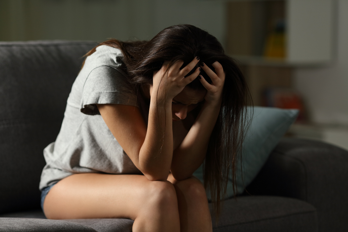 a woman experiencing anxiety and depression