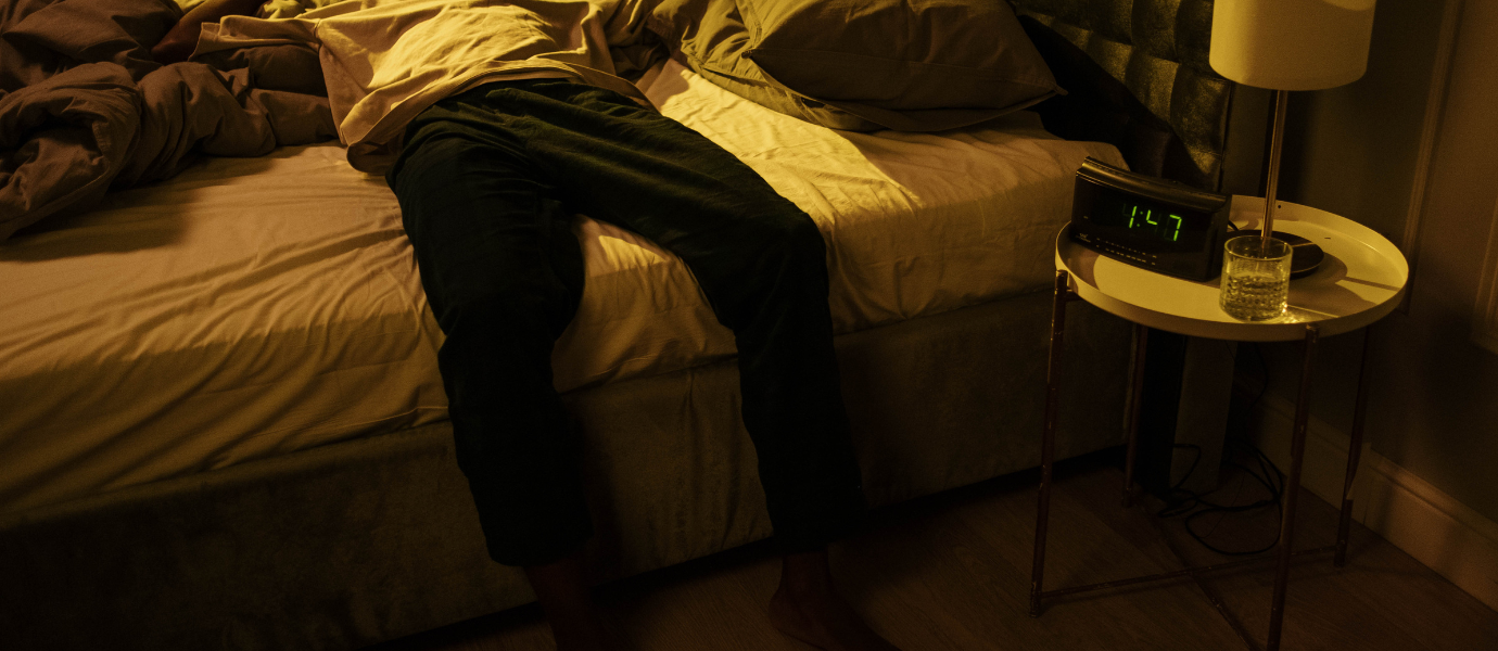 Depression and sleep problems causing late-night insomnia.