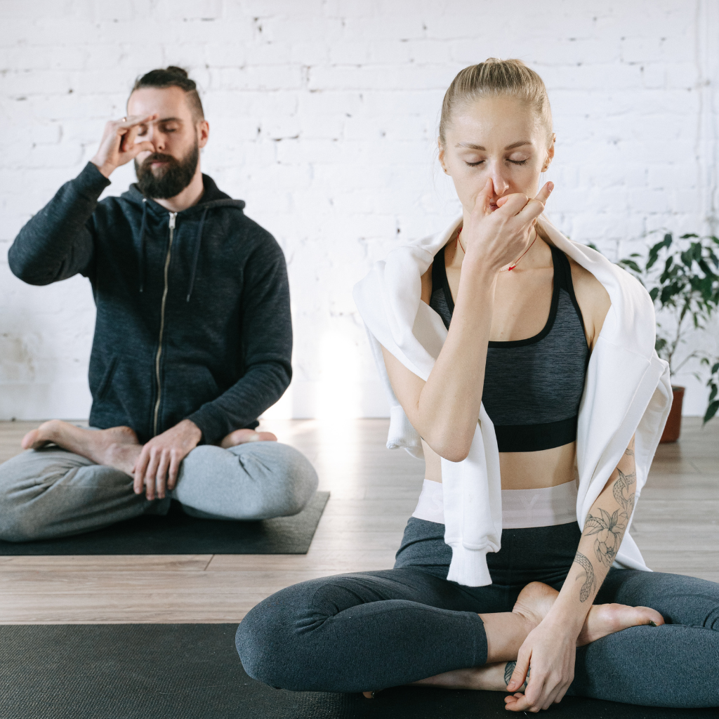Mindfulness Exercises for Everyday Mental Wellness 2 Mindfulness breathing exercise with two people seated in meditation