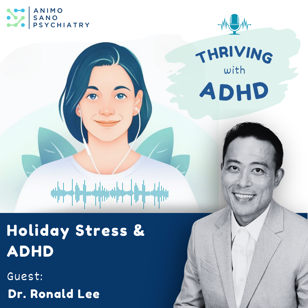 Thriving with ADHD podcast: Managing Holiday Stress With ADHD 1 THRVING with ADHD Podcast Cover