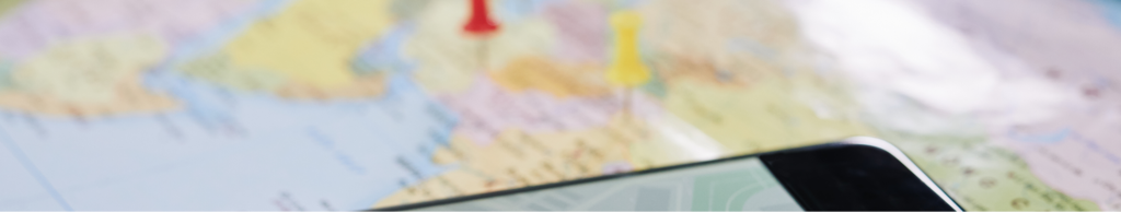 closeup smartphone with gps application 1