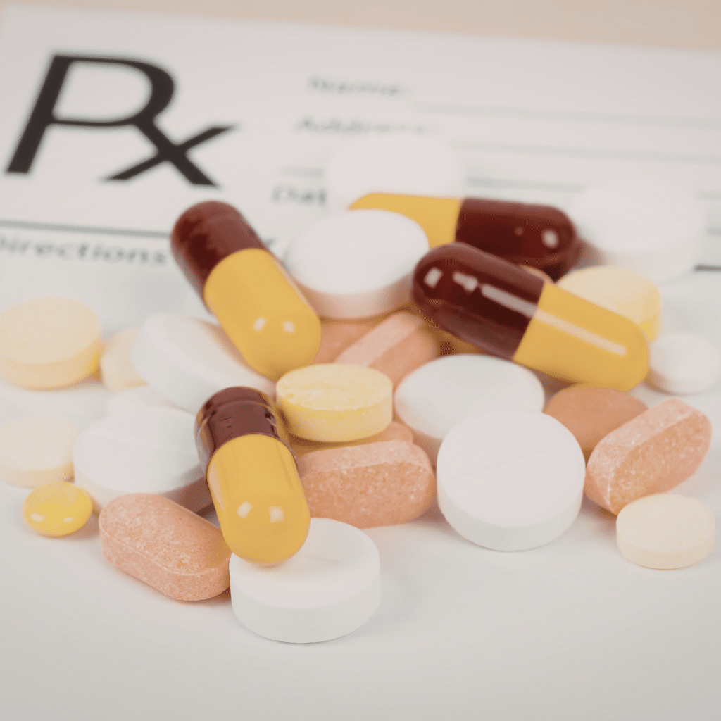 Melancholic Depression: Recognizing the Symptoms 2 Antidepressant medications on a prescription form representing medical treatment for melancholic depression