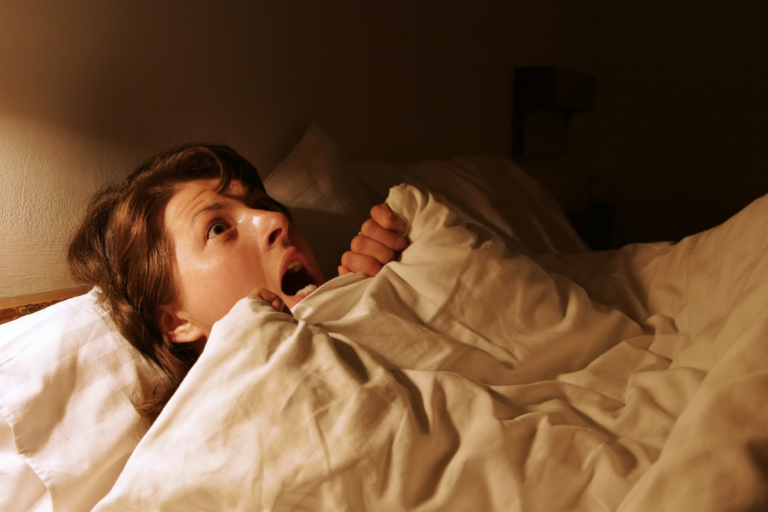 Nightmare episode representing PTSD and sleep difficulties.