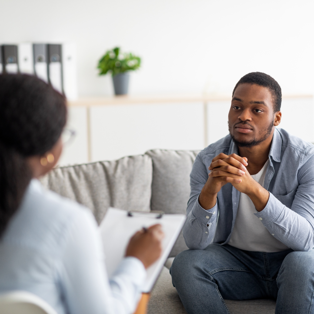 Patient discussing chronic insomnia and CBT-I with a provider.