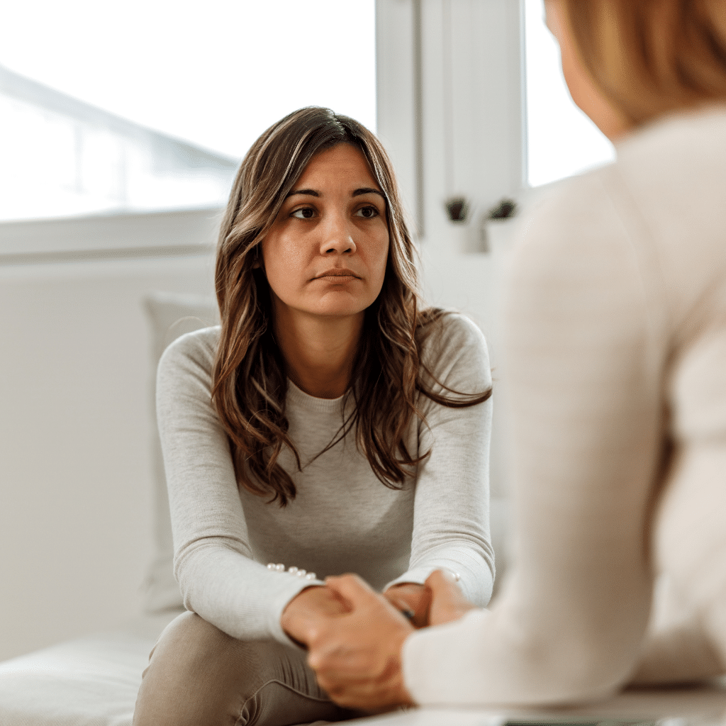 Patient with ADHD paralysis ongoing therapy session with her provider
